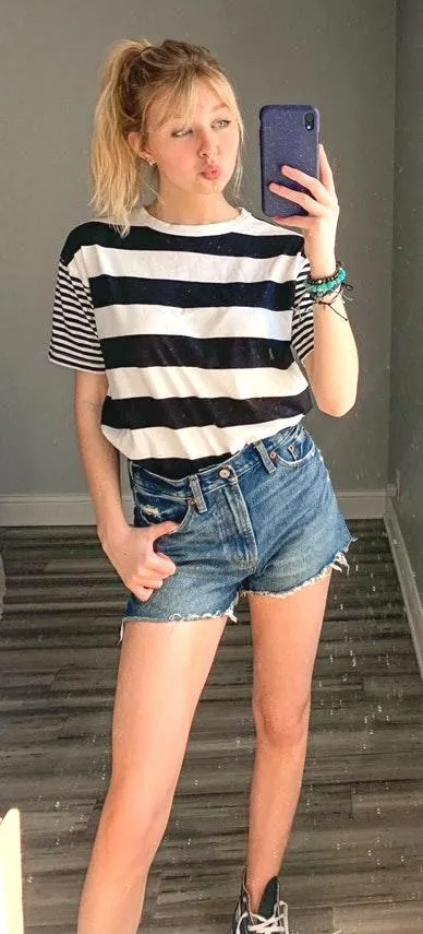 PacSun Black And White Striped Tee - Image 2