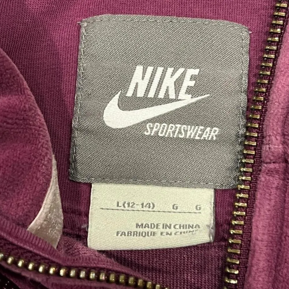 ★ Nike Velour Full Zip Velvet Pink Athletic Women’s Hoodie ★ - Image 5