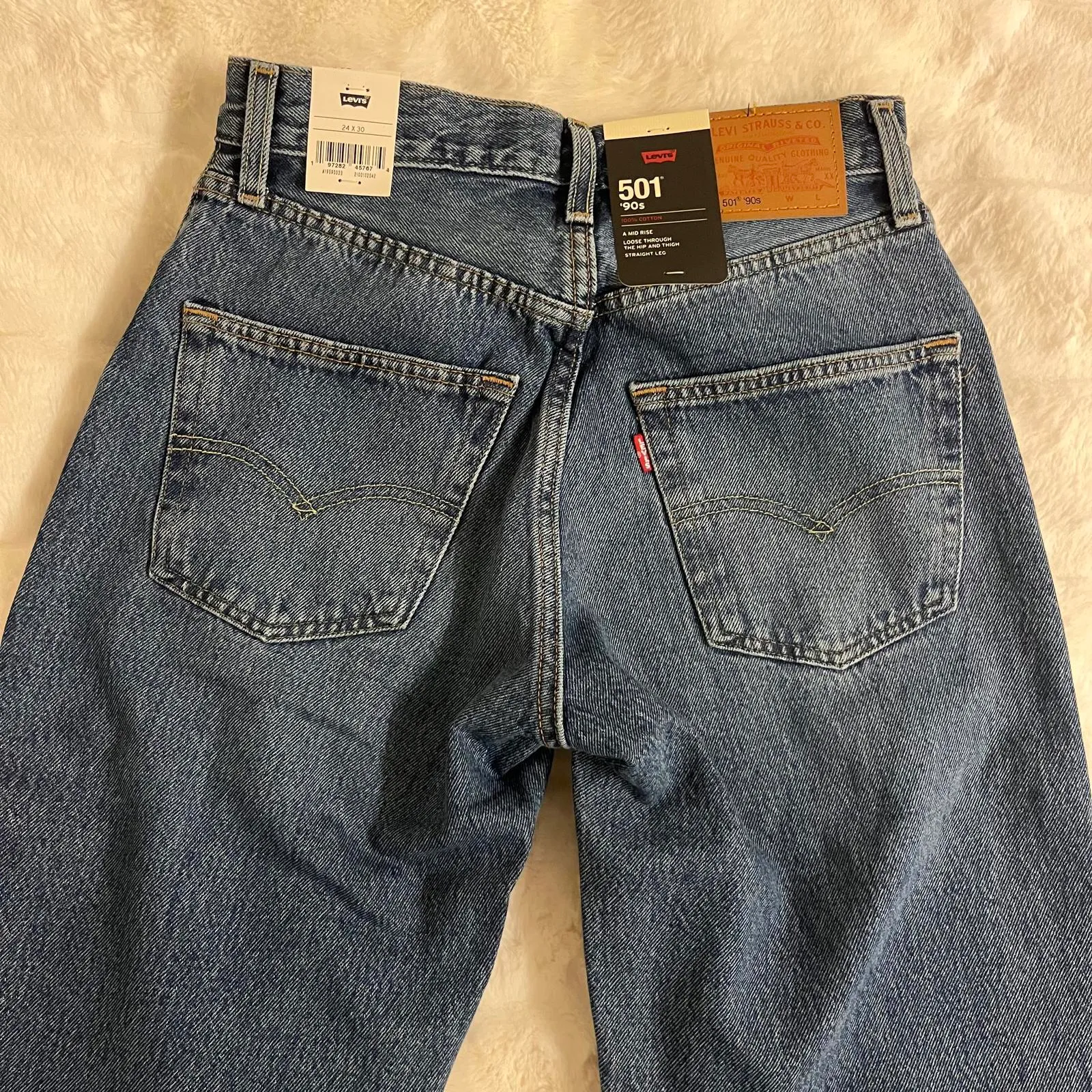 Levi's 501 90s Jeans Blue Size 24 - Image 3