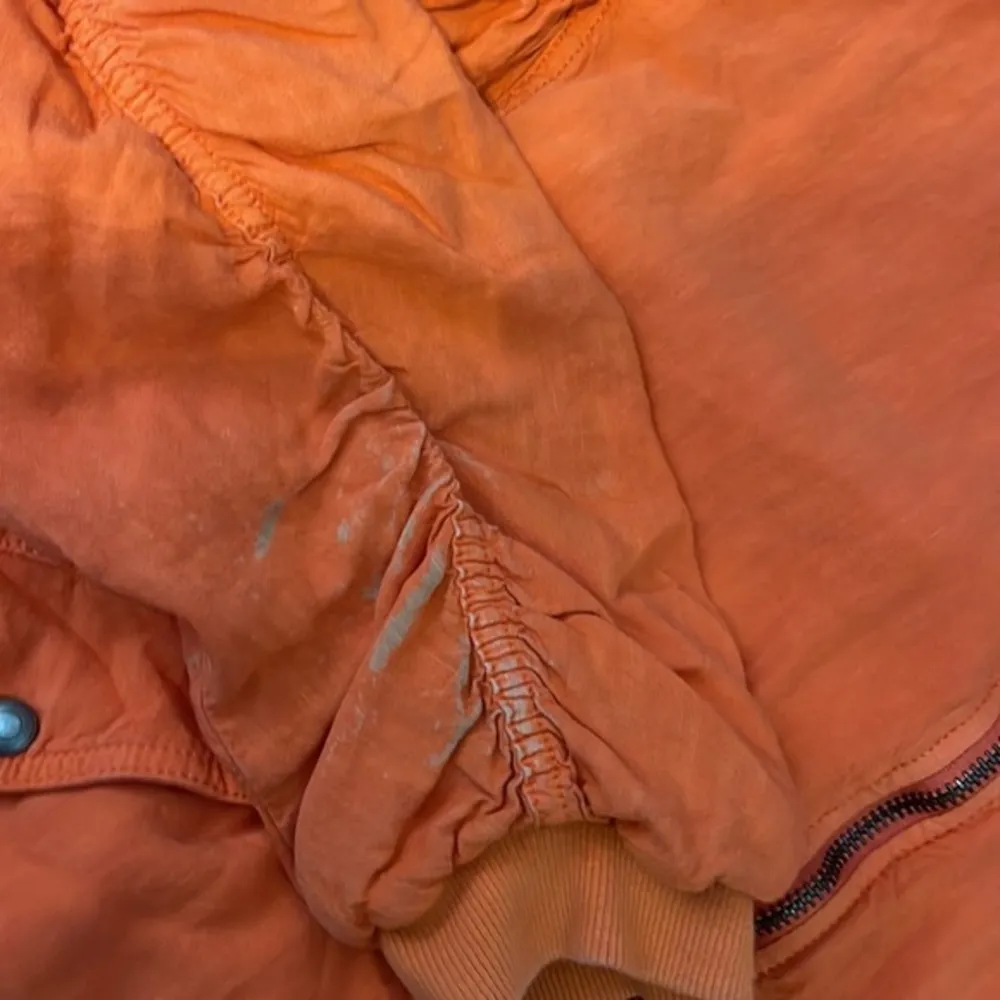 Free people ruched sleeve linen, blend bomber jacket - Image 6