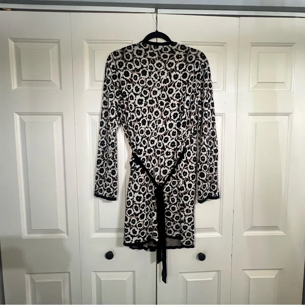 Diane von Furstenburg for Target DVF Wrap Sweater Top Tunic Dress Poppy Floral L - Image 7