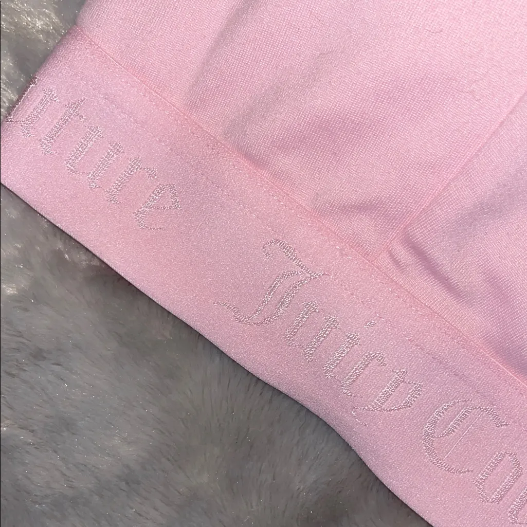 Juicy Couture Pink Bralette L | Logo Band | Soft Stretch Sleepwear - Image 4