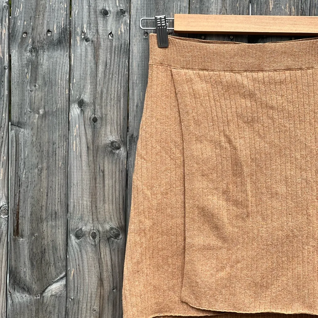 Free People Mod Wrap Skirt inCaramel  Heather - Image 4