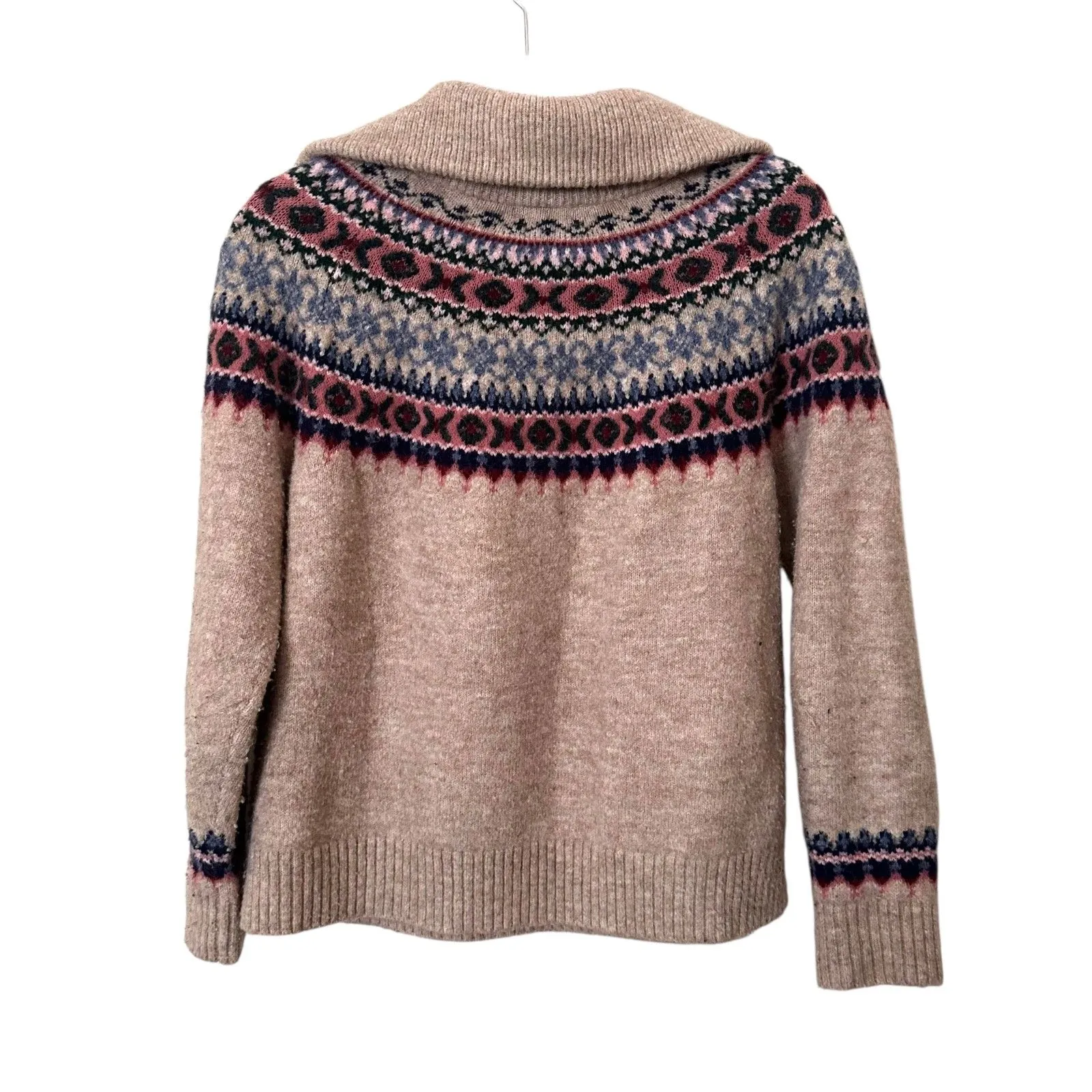 SAYLOR Casey Shetland Fairisle Sweater‎ Brown Small - Image 3