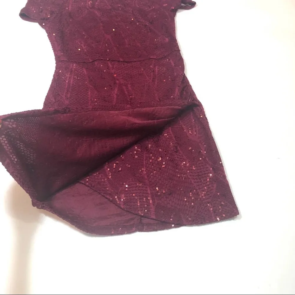 Bailey Blue off the shoulder sparkle mini dress Medium - Image 5