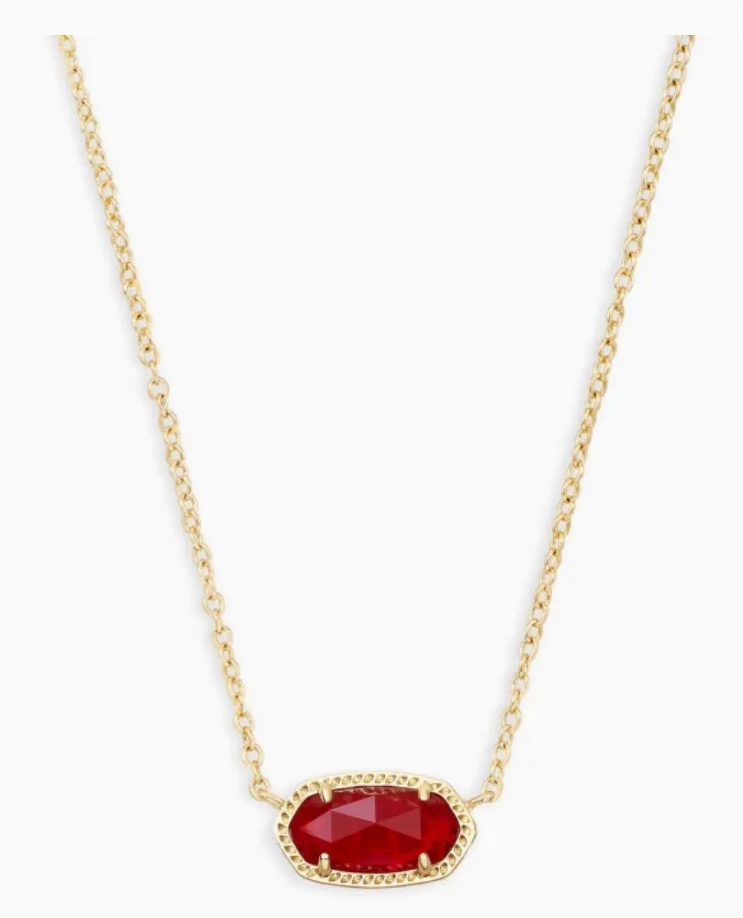 Kendra Scott Elisa Pendant Necklace in Ruby Red  - Image 3