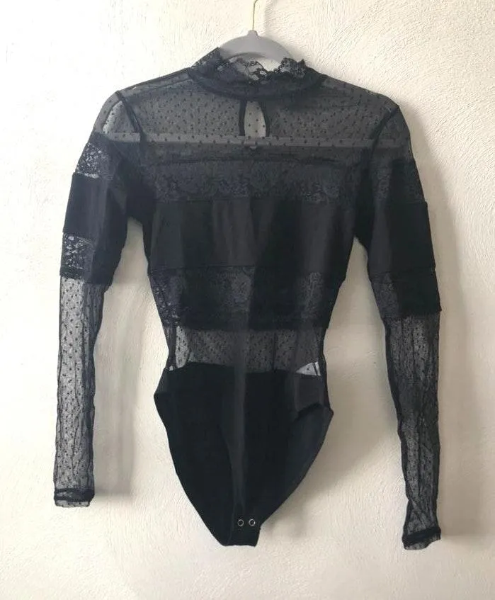 Forever 21 Black Lace Bodysuit  - Image 2