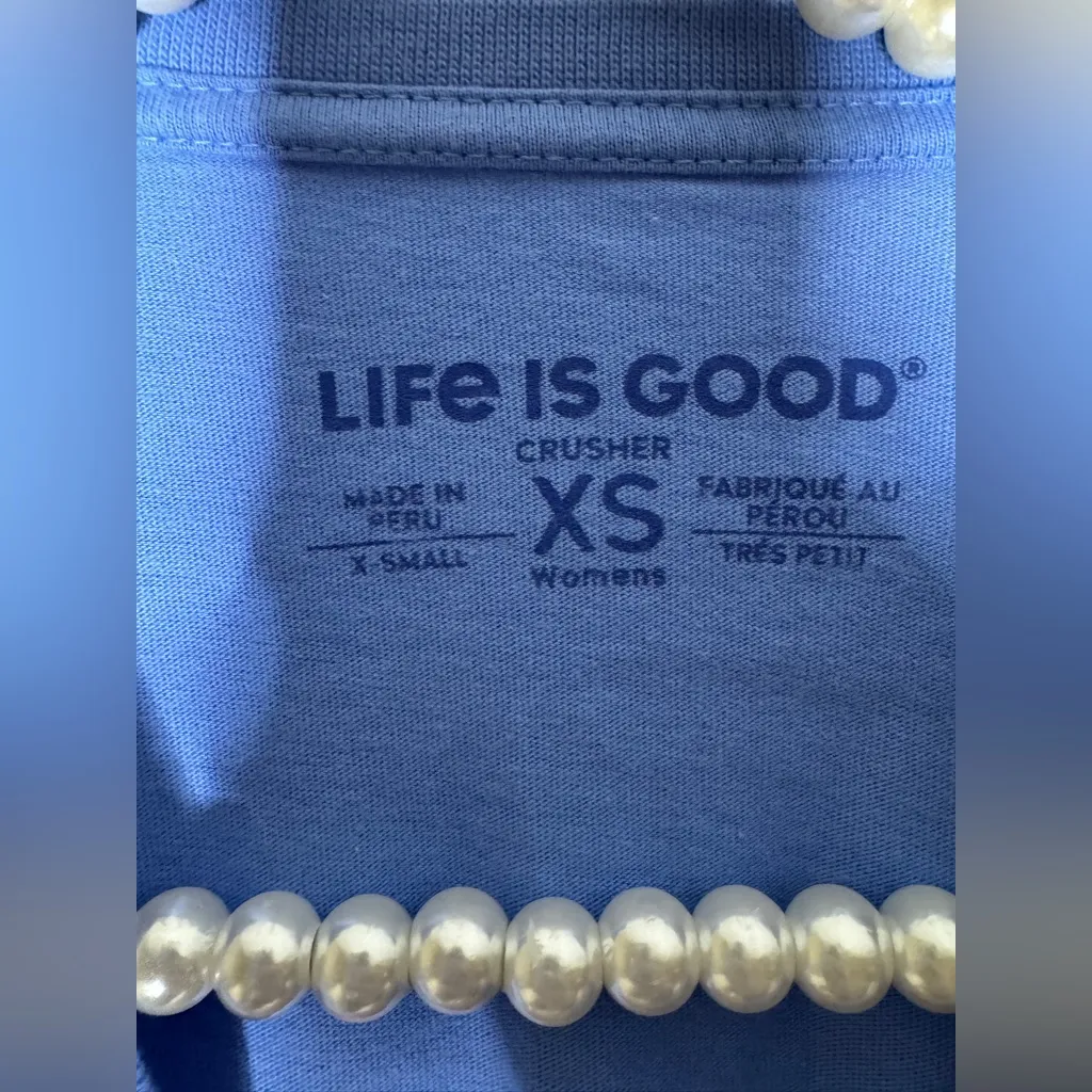 Life Is Good‎ Women's Snowy Adirondack Bernese Long Sleeve Crusher Tee Blue - Image 4