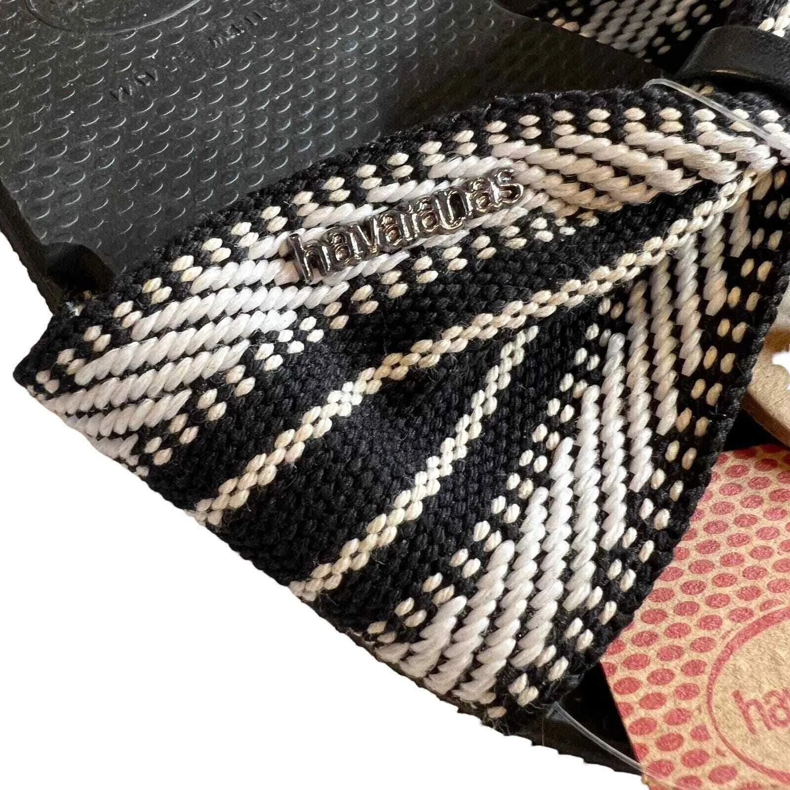 Havaianas Sandal Twist Fabric Strap You St. Tropez Fita in Black Size 11/12 New - Image 2