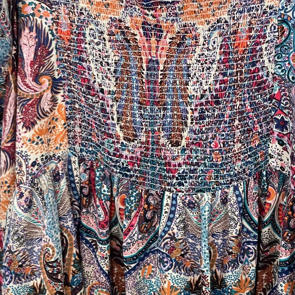 NWT Dex Thalia Tiered Maxi Dress in Brown and Red Size 1X - Image 8