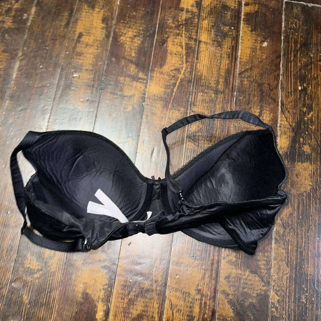 Victoria’s Secret satiny black lined Demi 38DDD bra - Image 2