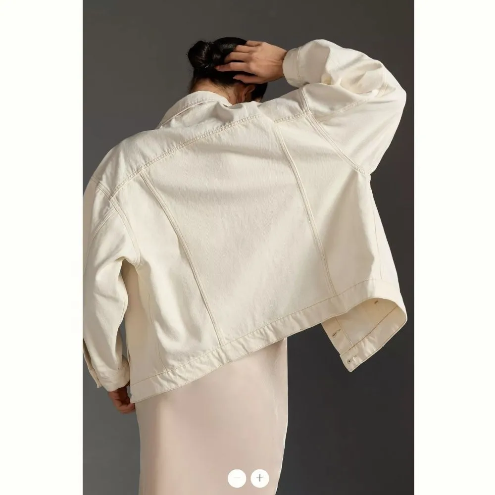 Anthropologie The Western Denim Boyfriend Jacket by Pilcro - Image 4