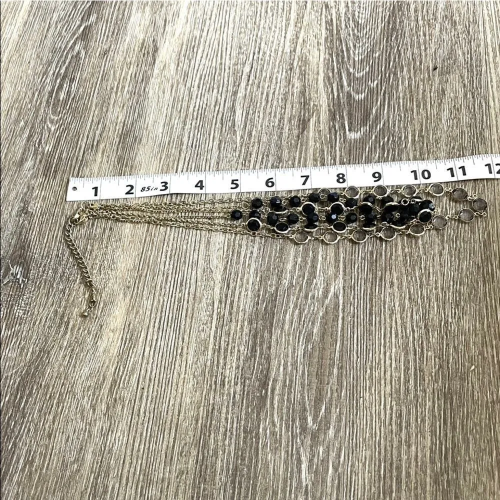 Charming Charlie multi strand black beaded statement necklace - Image 4