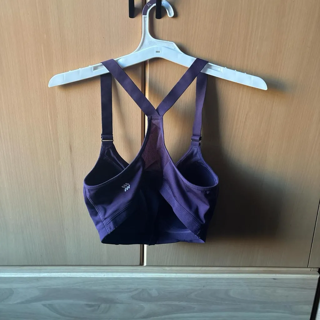 All in Motion Dark Purple Sports Bra - Image 2