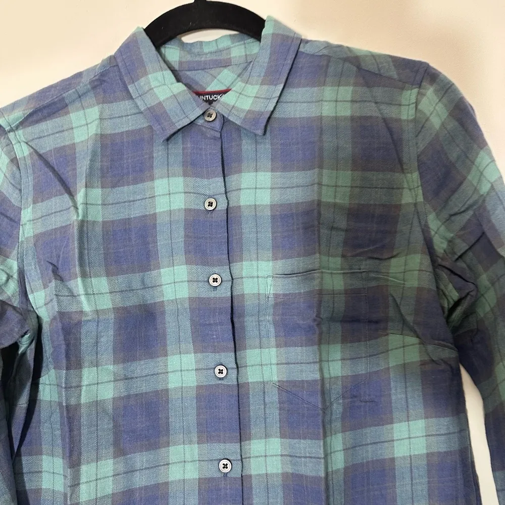 UNTUCKit Plaid Grenache button down shirt size 2 NWT Blue - Image 4