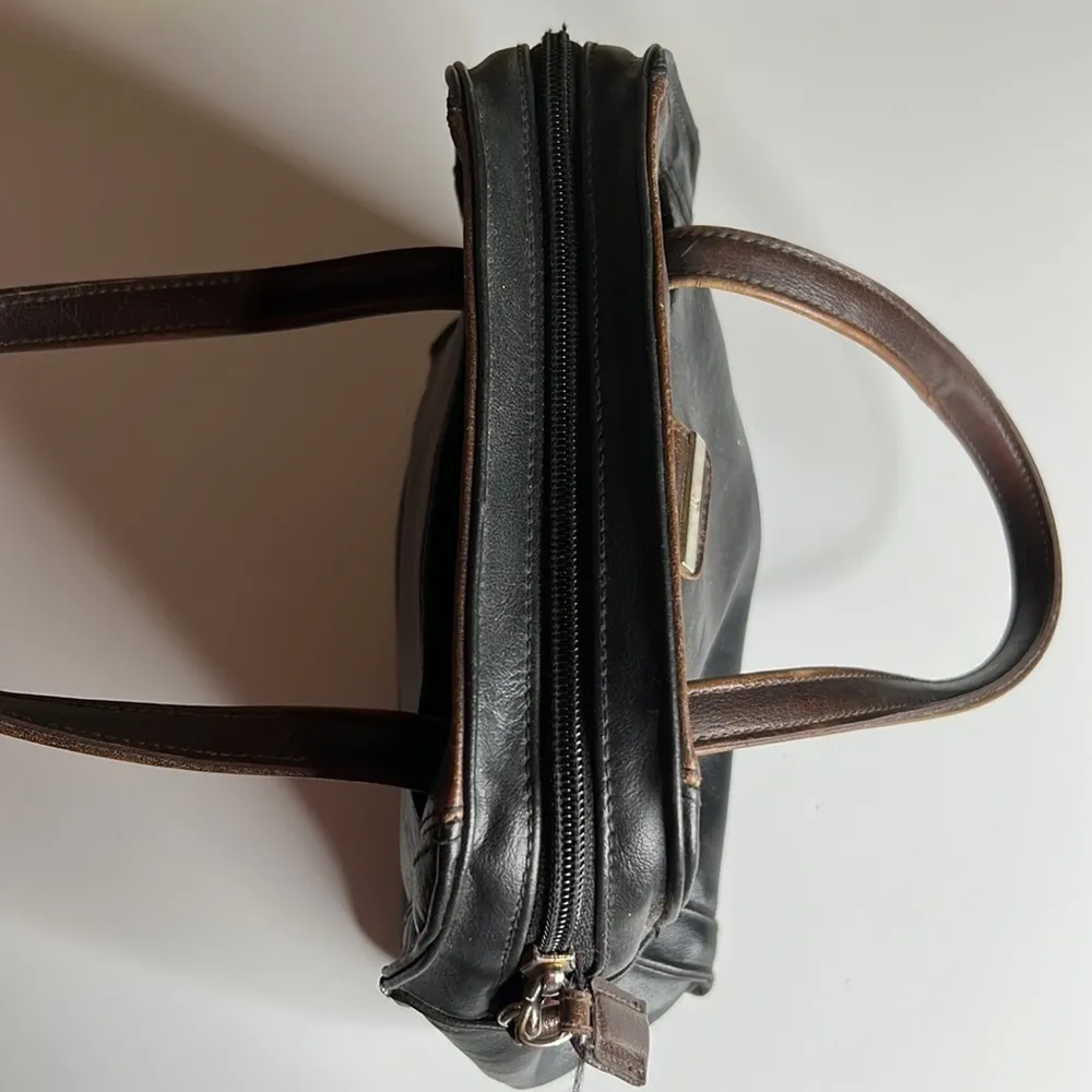 Liz Claiborne Vintage 80’s Crossbody Brown/Black Purse - Image 4