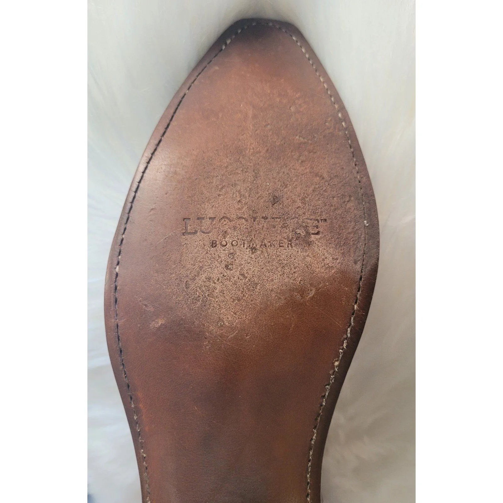 LUCCHESE Leather Western Boots Women's Size 11B - Image 9