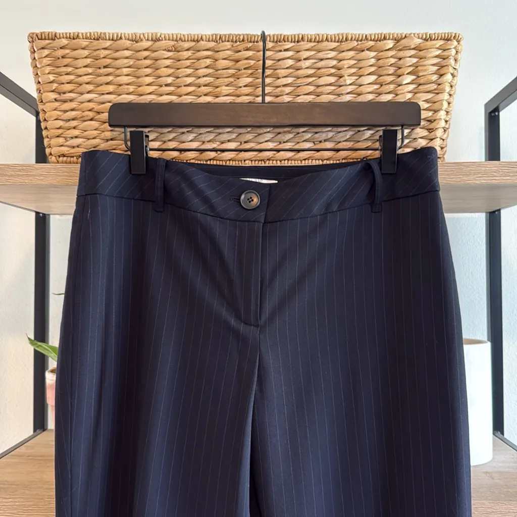 Ann Taylor LOFT Mid-Rise Ann Wool Pinstripe Woven Career Dress Pant Trouser, 10 - Image 2