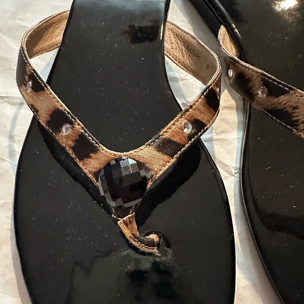 Guess Leopard Print and Black Women's Sandals - Image 8