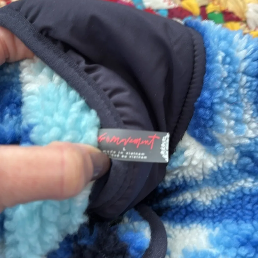 Free People Movement Rocky Ridge Ocean Tie Dye Combo Pullover Fleece Jacket Blue Size L - Image 4