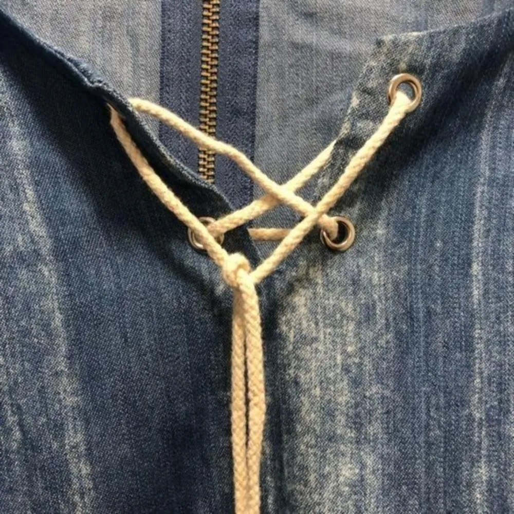 NEW Umgee Embroidered Chambray Dress - Image 5