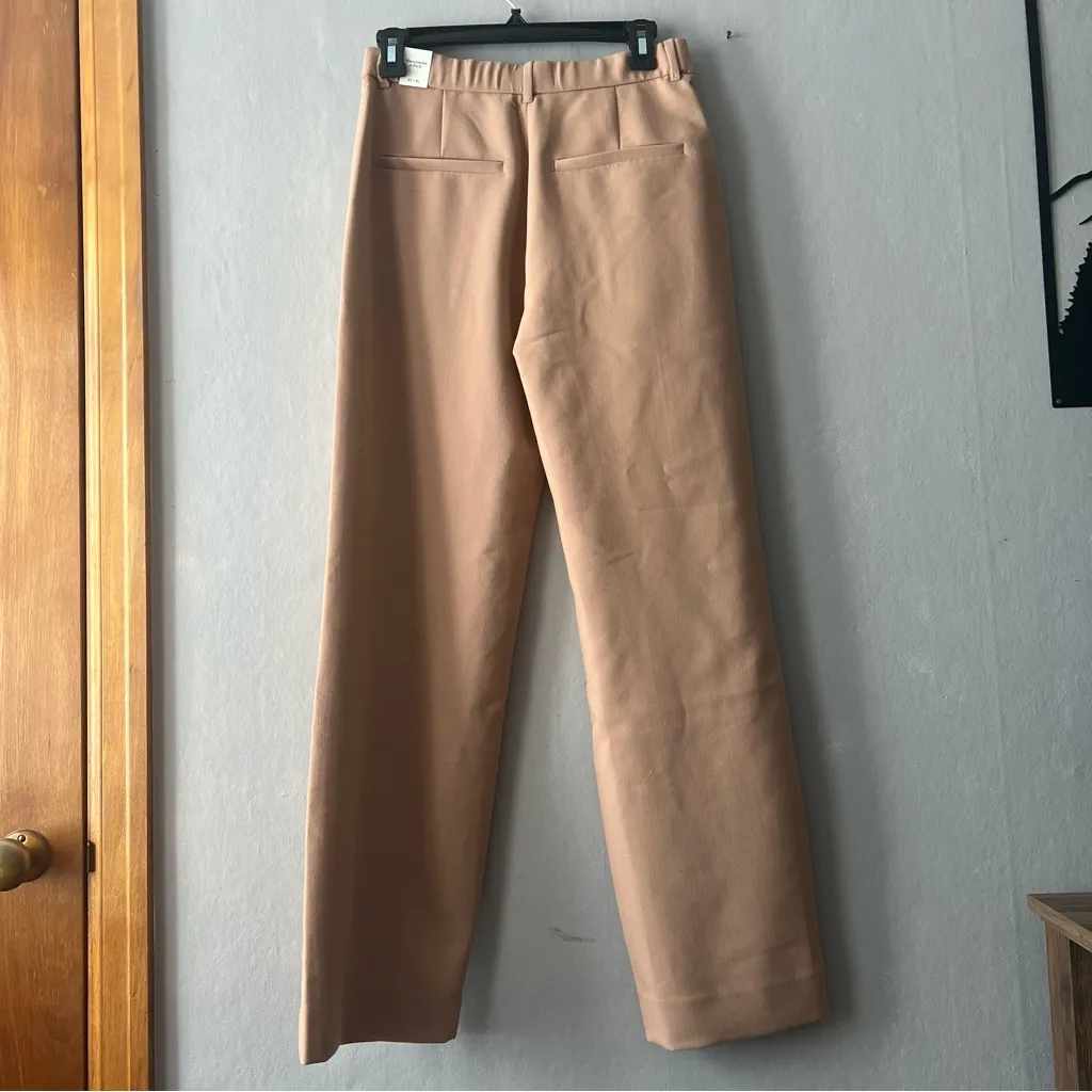 Abercrombie and Fitch Tan Sloane Tailored Wide Leg Pan Size 4/27 NWT - Image 4
