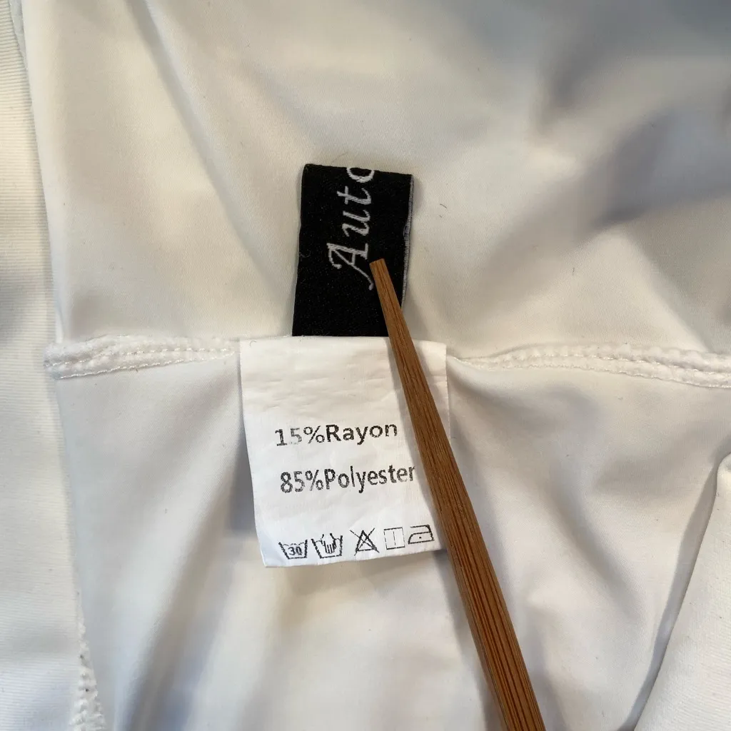 Tennis skort, skirt‎ with shorts, Automet, Size Medium White - Image 7