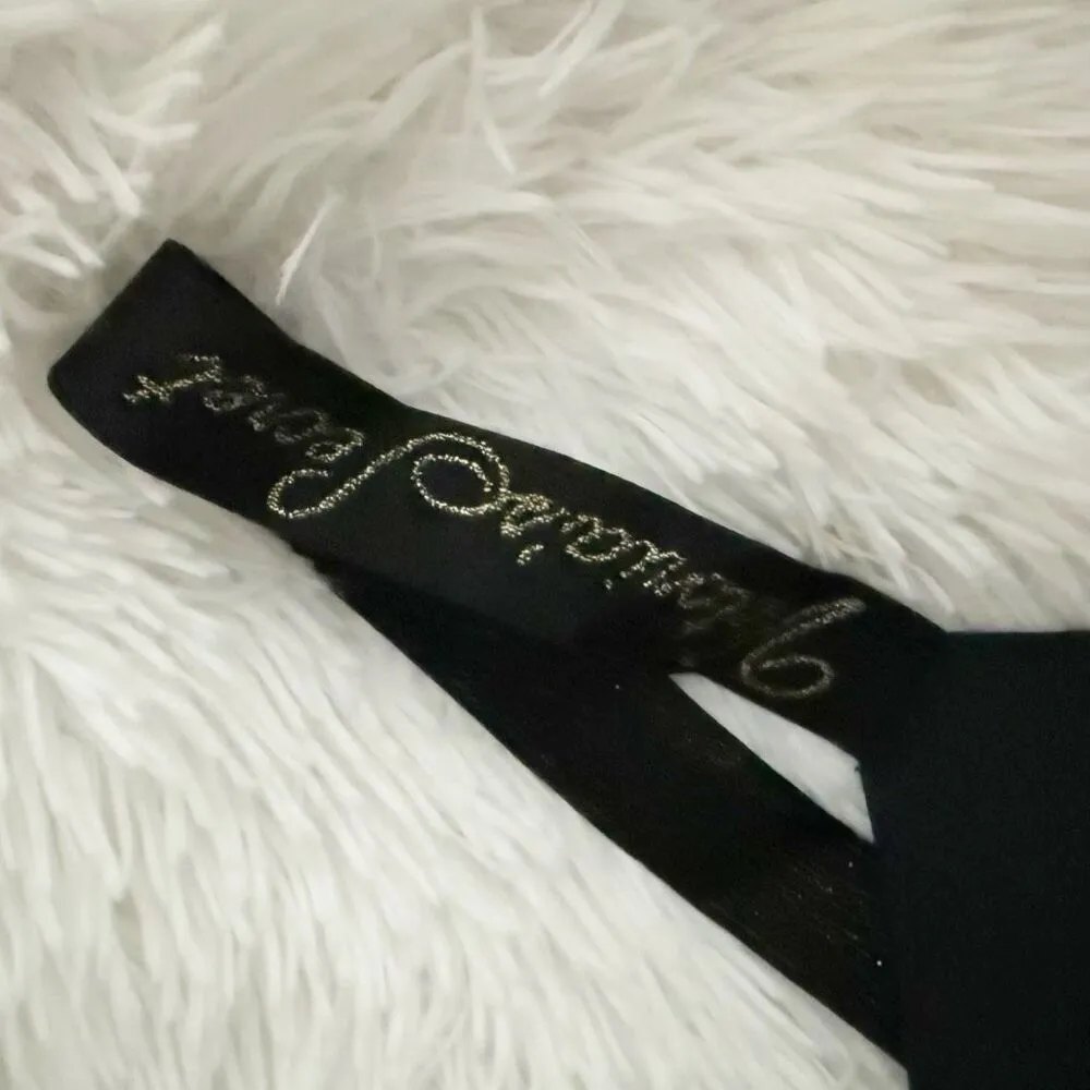 VICTORIA'S SECRET | Black Pink Sparkle T-Shirt Bra Lightly Padded Wordmark | 36D - Image 2