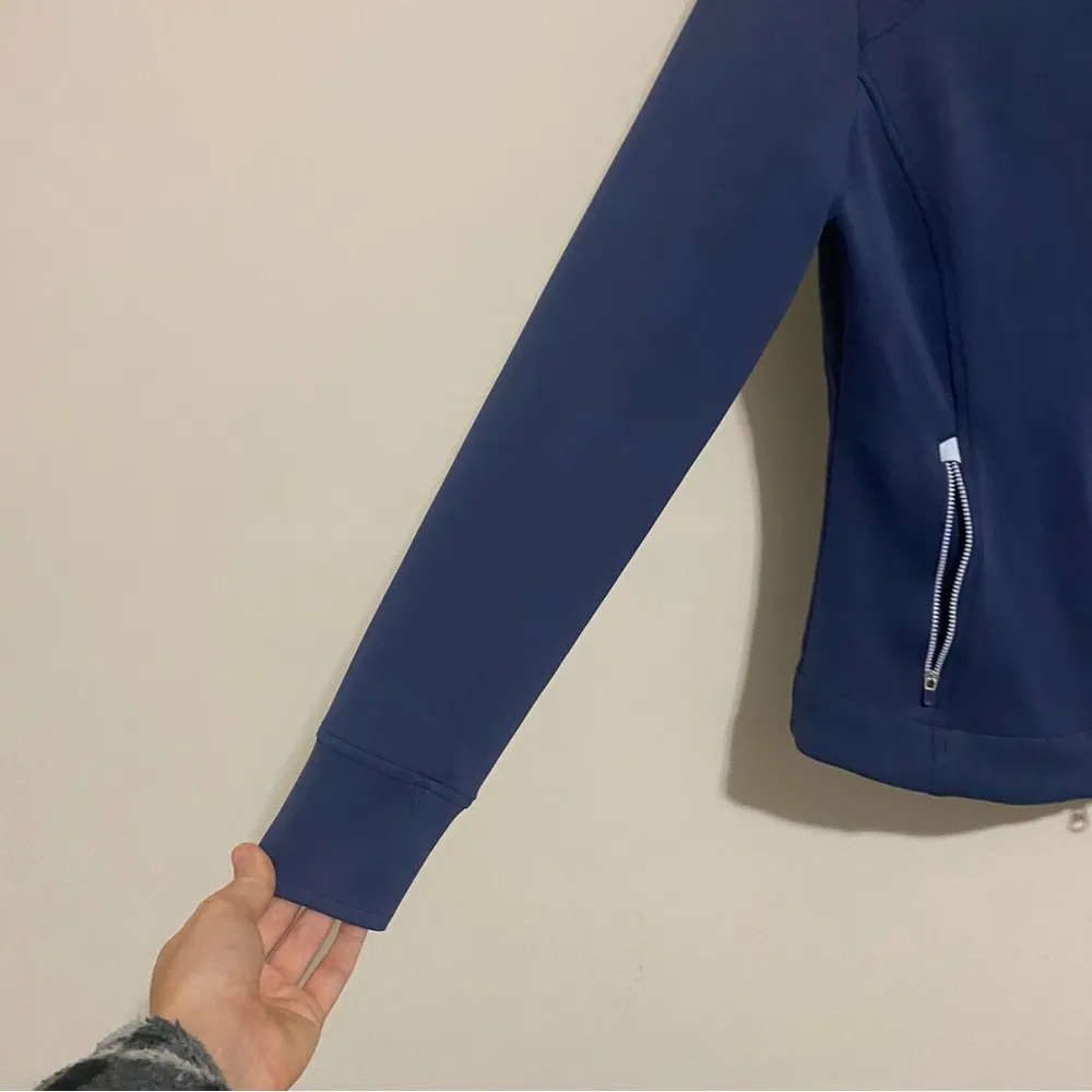 Zero Restriction Navy Blue Zip Up Golf Jacket size Small - Image 3