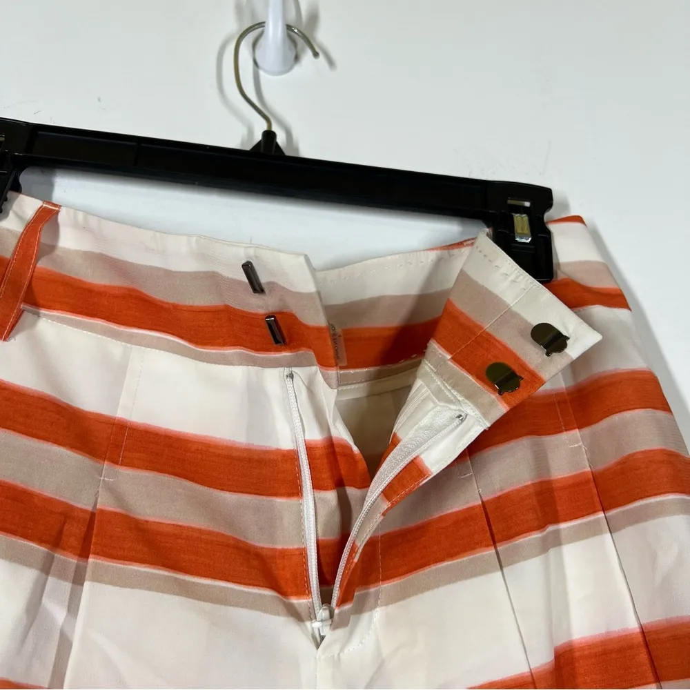 Alice + Olivia Stripe Flutter Pleated Shorts Size 4 - Image 6