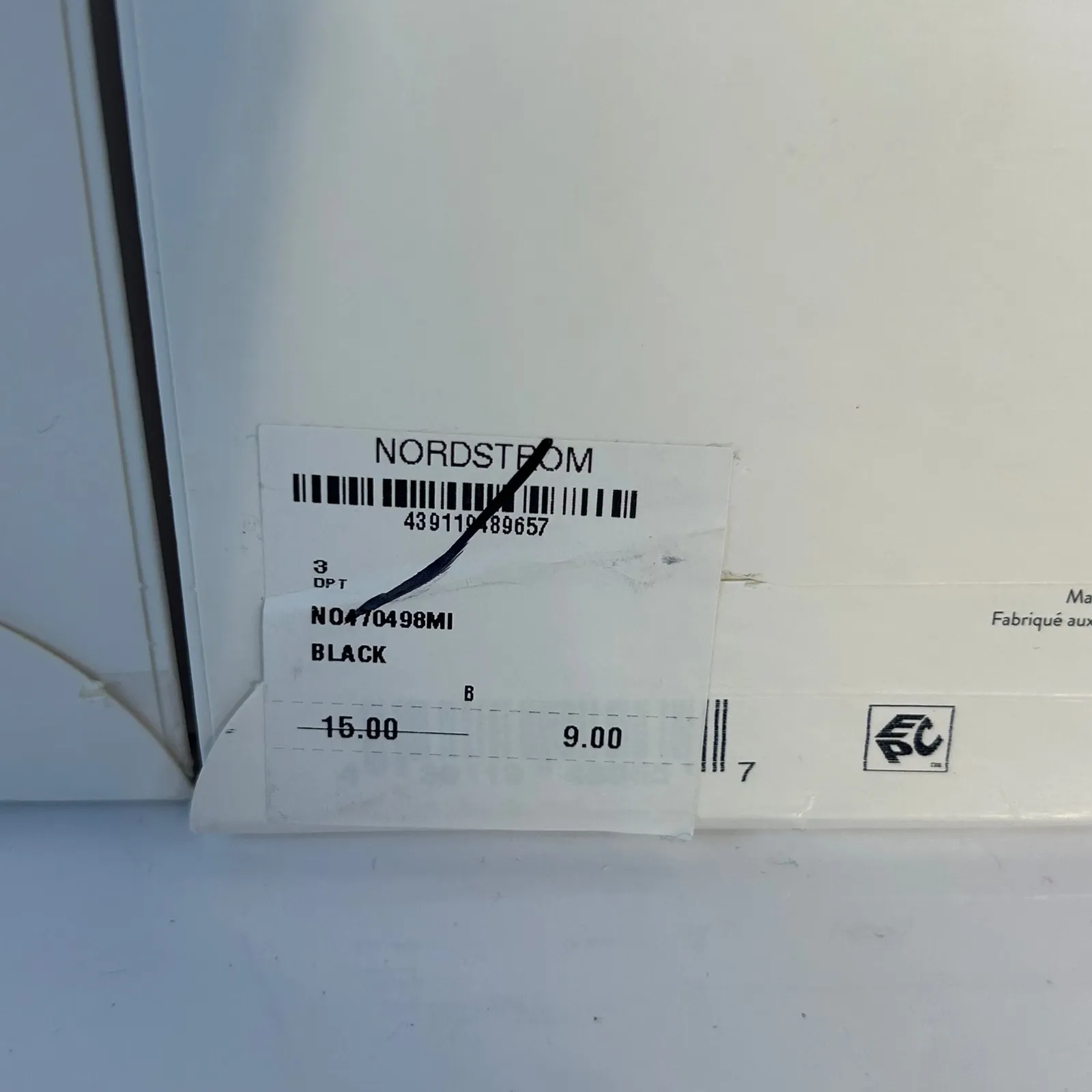 NORDSTROM Square Dot Sheer Fashion Tights Black Size B Denier 20 - pair of 2 - Image 7