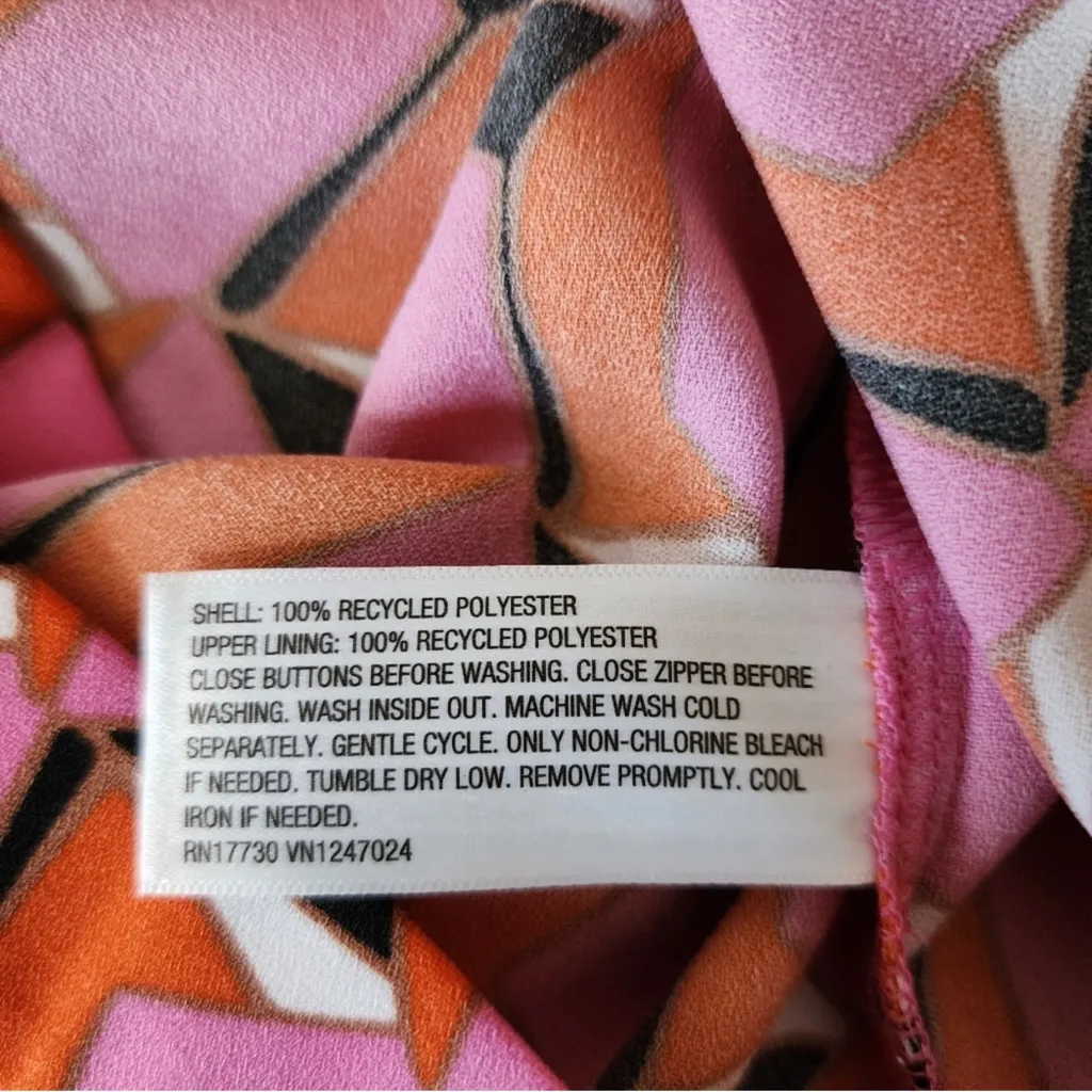 NWT Diane Von Furstenberg pink and Orange Geometric Dress size 8, x target! - Image 8