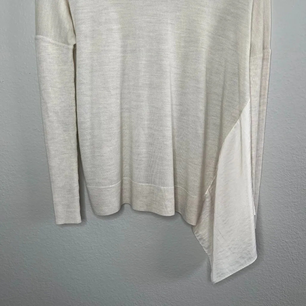 AllSaints Alda Roll Neck Asymmetrical Egg Shell White Turtleneck Sweater - Image 5