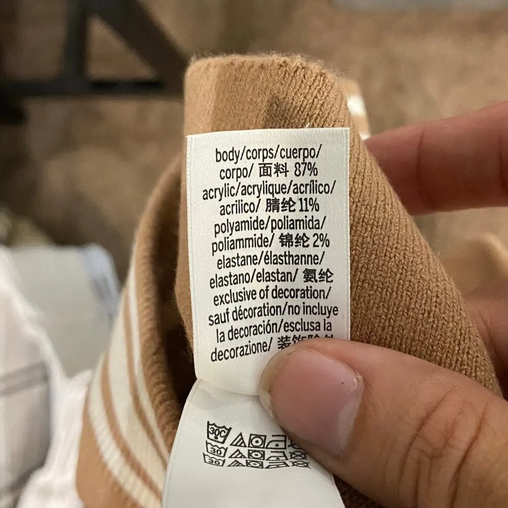 Victoria's Secret Pink Camel Varsity Knit Jogger Pants Sz M NWT Tan Size M - Image 5