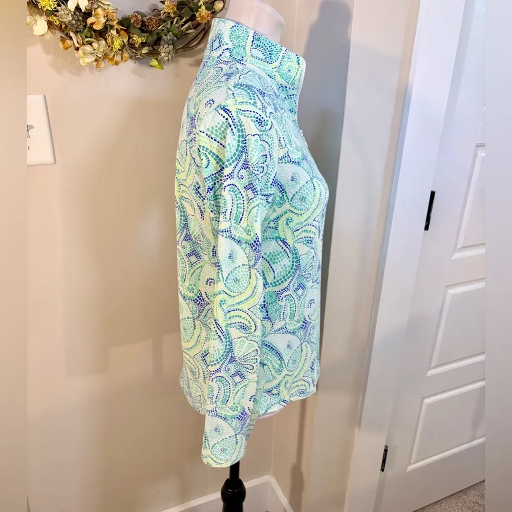 IBKUL Mariel Long Sleeve 1/4 Zip Turquoise
Multi Mosaic Shirt Golf UPF 50+ S🧡 Green - Image 5