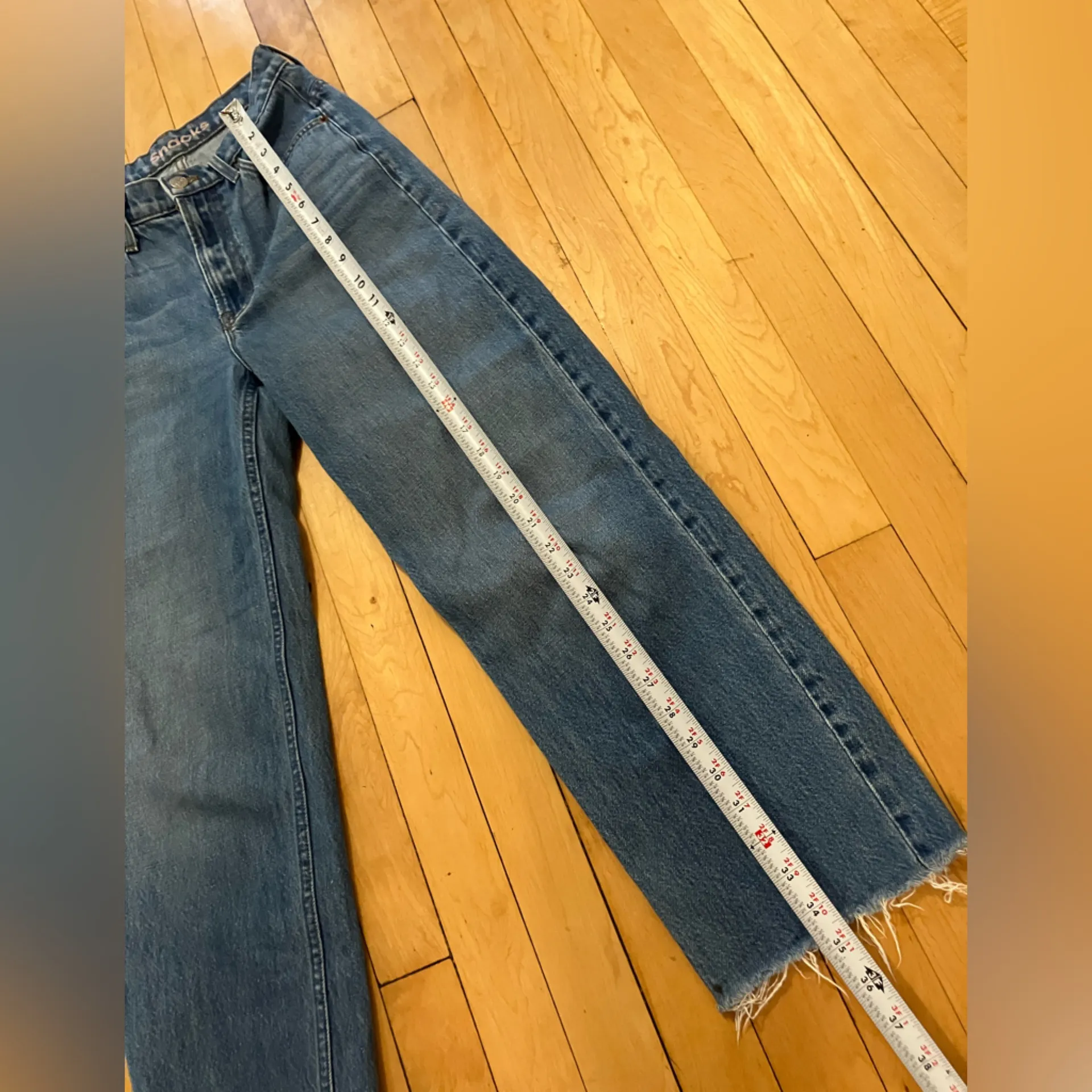 Mother Denim Snacks Double Stack Ankle Delicious Memories Blue Size 24 - Image 9