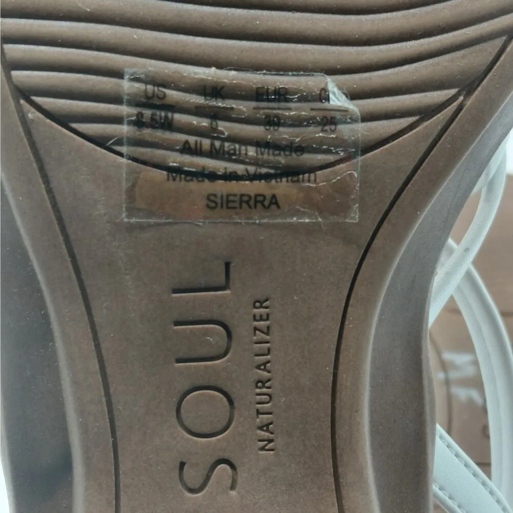 Soul Naturalizer Sierra Strappy Sandal Women's 8.5W White Casual Summer Shoes Size 8.5 - Image 10