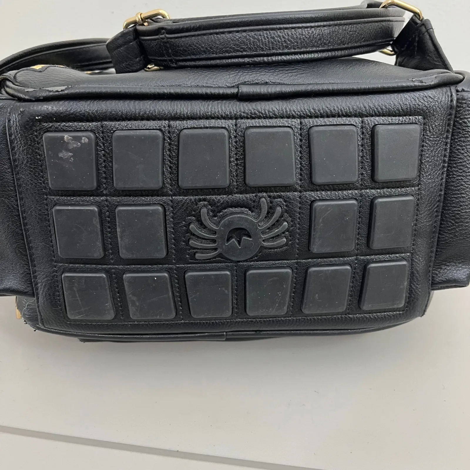 Itzy Ritzy Black Luxury Diaper Backpack Bag Gold Hardware Tassel Changing Pad - Image 6