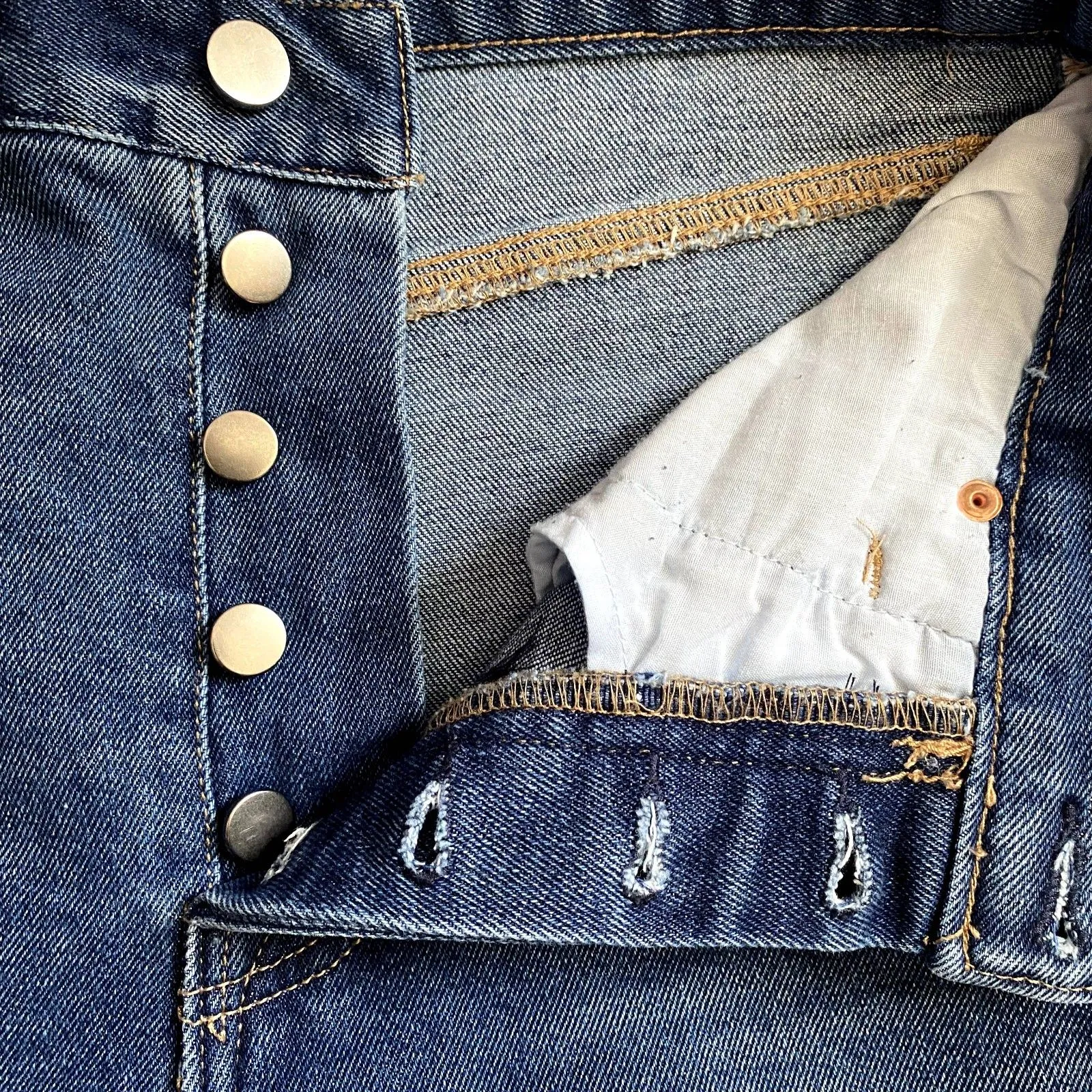 GB Gianni Bini Straight Leg Jeans Button Fly‎ Dark Wash Denim Juniors Size 11 - Image 5