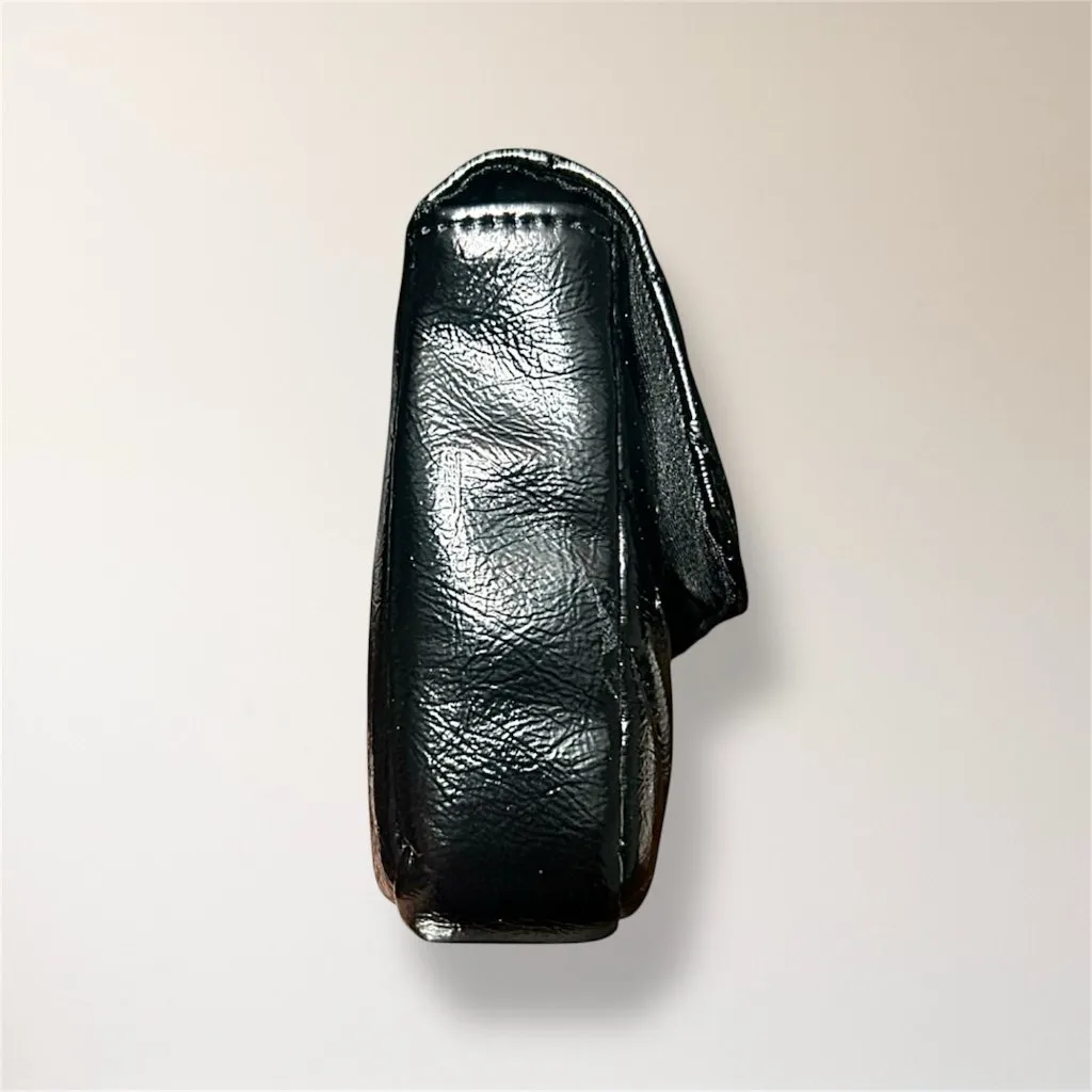 New Nicole Miller Black Quilted Crossbody Bag Chevron Gold Chain Cocktail‎ Party - Image 7