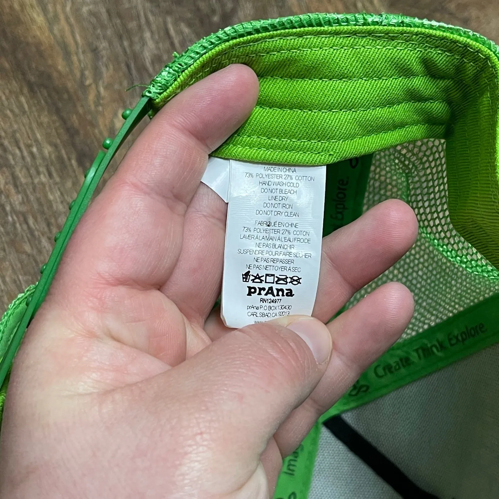 prAna Woman’s Casual Outdoors Green & Blue Trucker Hat - Image 5