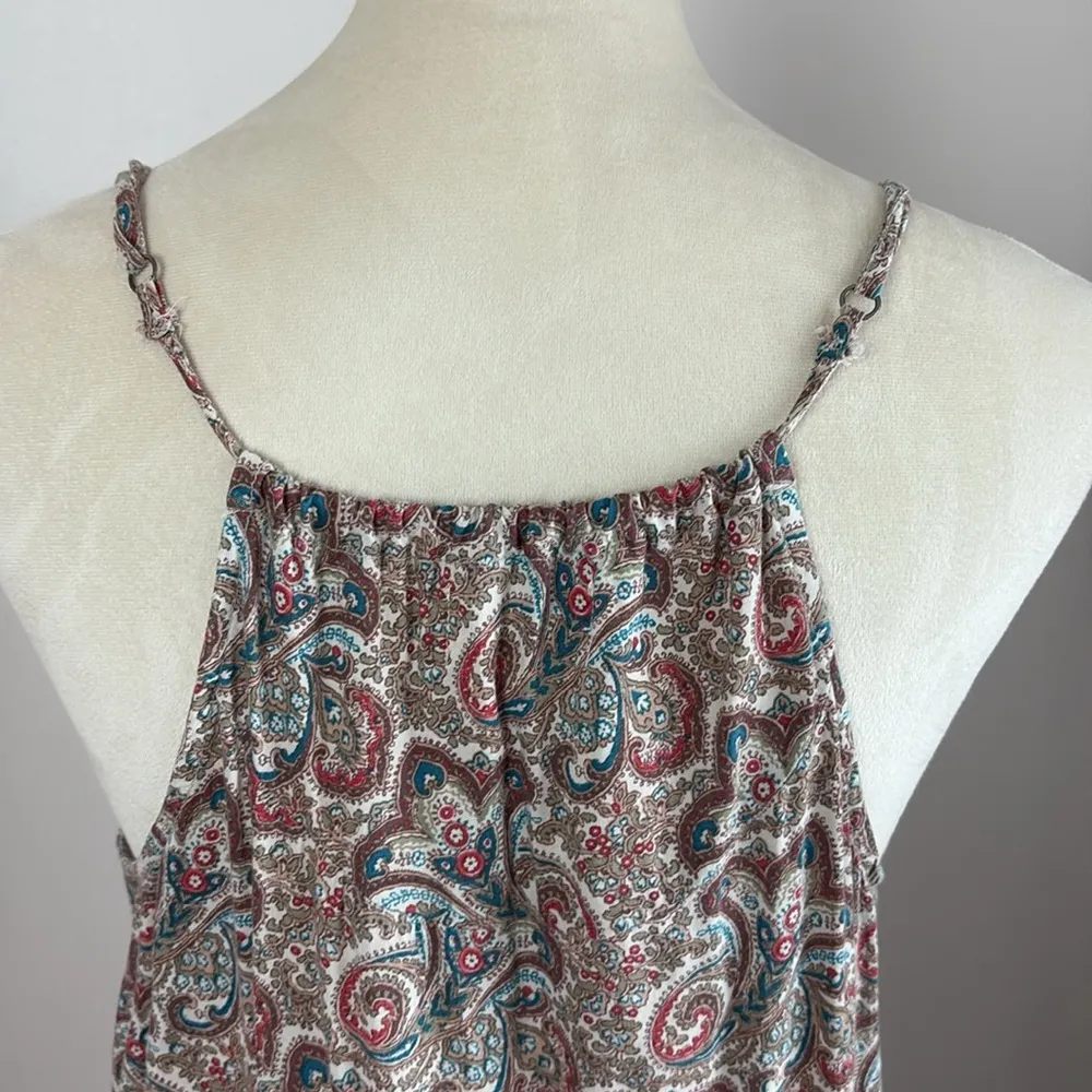 Denim & Supply Ralph Lauren Paisley Jumpsuit Drawstring Waist Romper Size L - Image 9