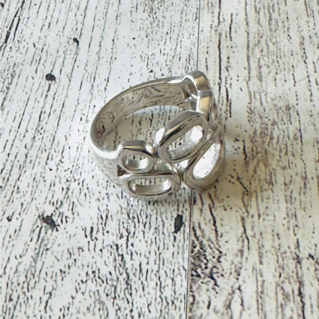 Lia Sophia Silver Structure Ring Size 9 - Image 3