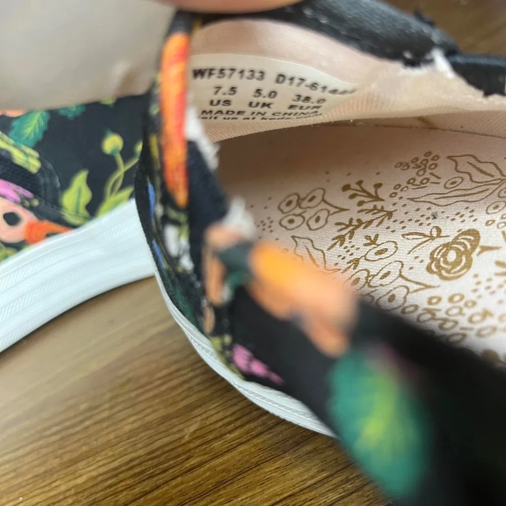 Keds X Rifle Paper Triple Decker Vintage Blossom platform slip on shoes - Image 7