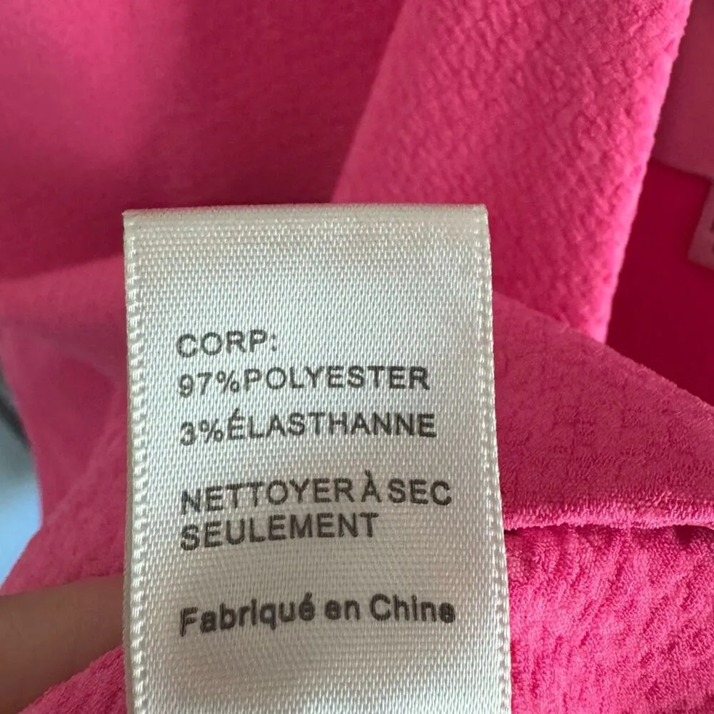 J.O.A. Revolve Cropped Hot Pink Open Back Halter Top Size Medium - Image 6