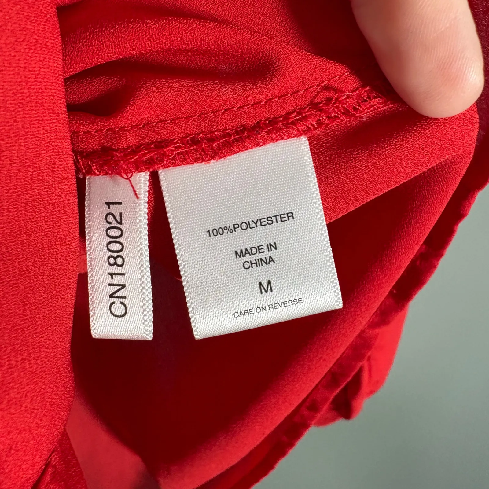 New York & Company Women's Red Retro Secretary Blouse - Image 6