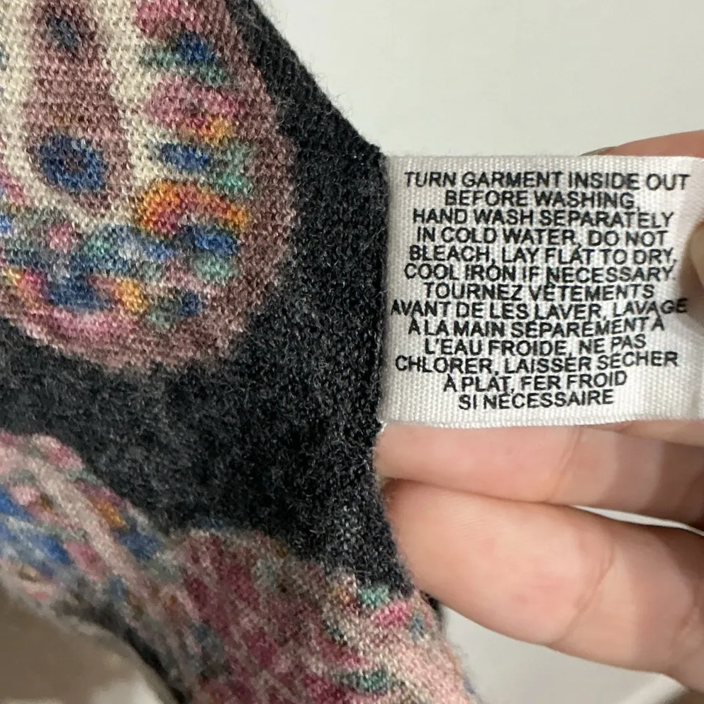 Anthropologie Guinevere Merino Wool Poncho Cardigan Sz M - Image 8