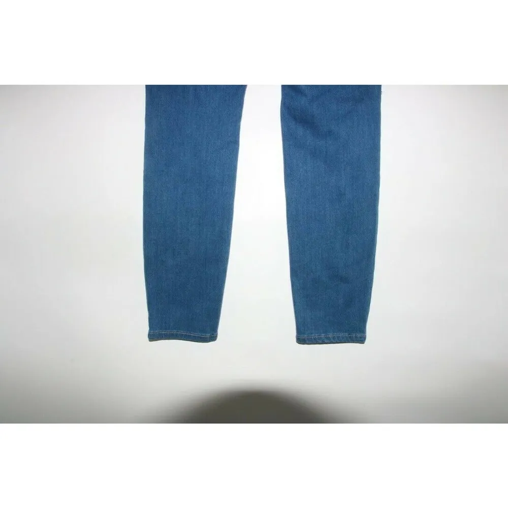 Logo By Lori Goldstein Womens Straight Leg Jeans Blue Stretch Pockets Denim 10 - Image 4