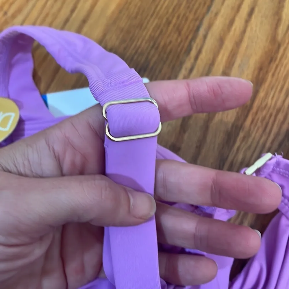 Anne Cole Solid Twist-Front Bikini Top Swimsuit Lavender size 36DD/38D‎ NWT - Image 8