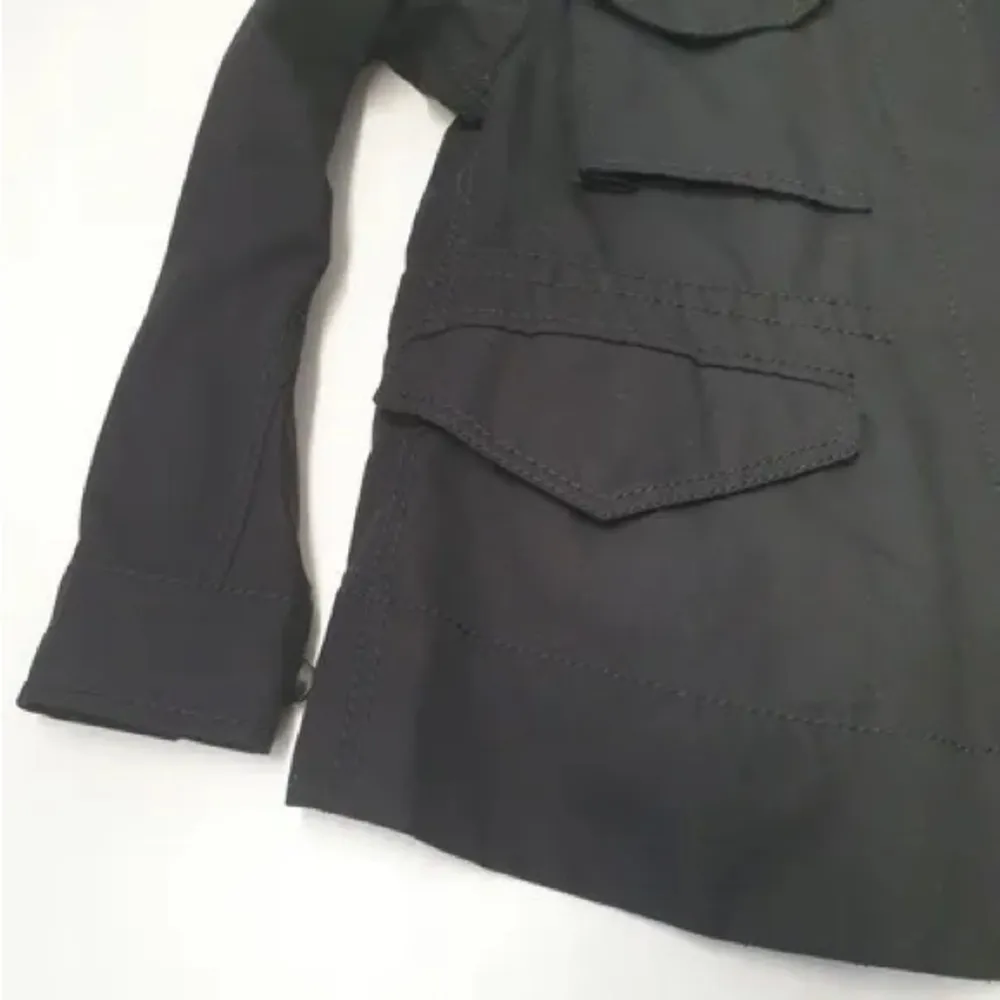 Zara SRPLS Women's Military Utility parka Cotton Katana Jacket Black Size L NEW - Image 9